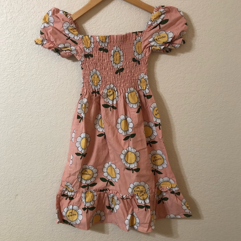 Mini Rodini Pink Floral Kids Dress